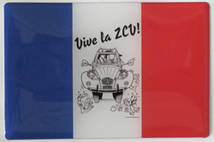 "Vive la 2CV" 3D-Look Doming-Sticker